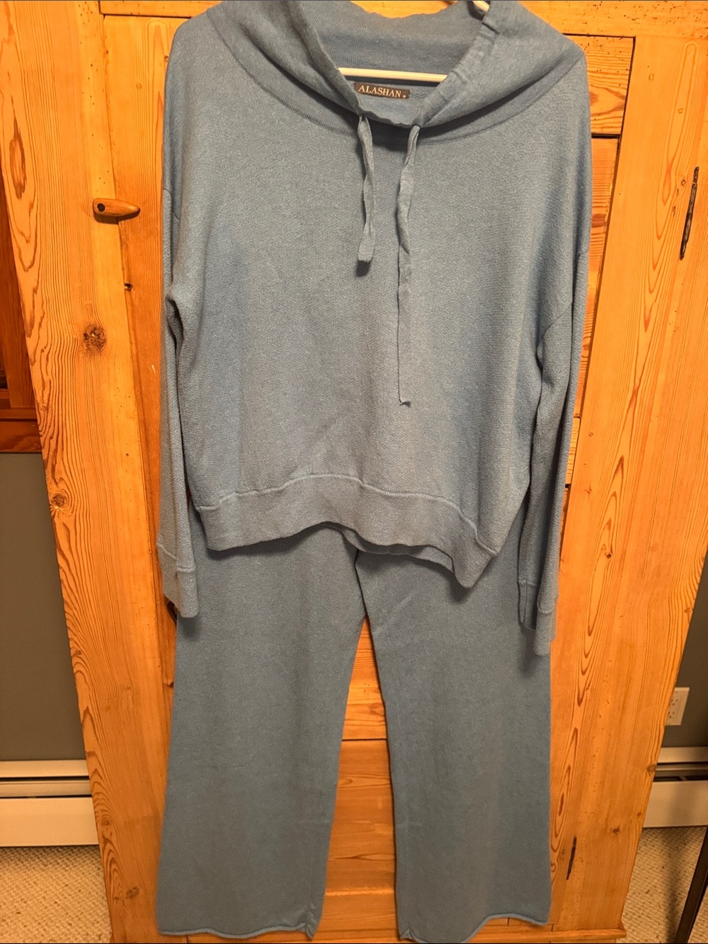 Alashan Cozy Blue Hooded Pajama Set